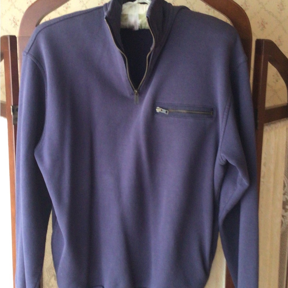 Polo by Ralph Lauren navi blue Zip Up Sweater with Black Trim